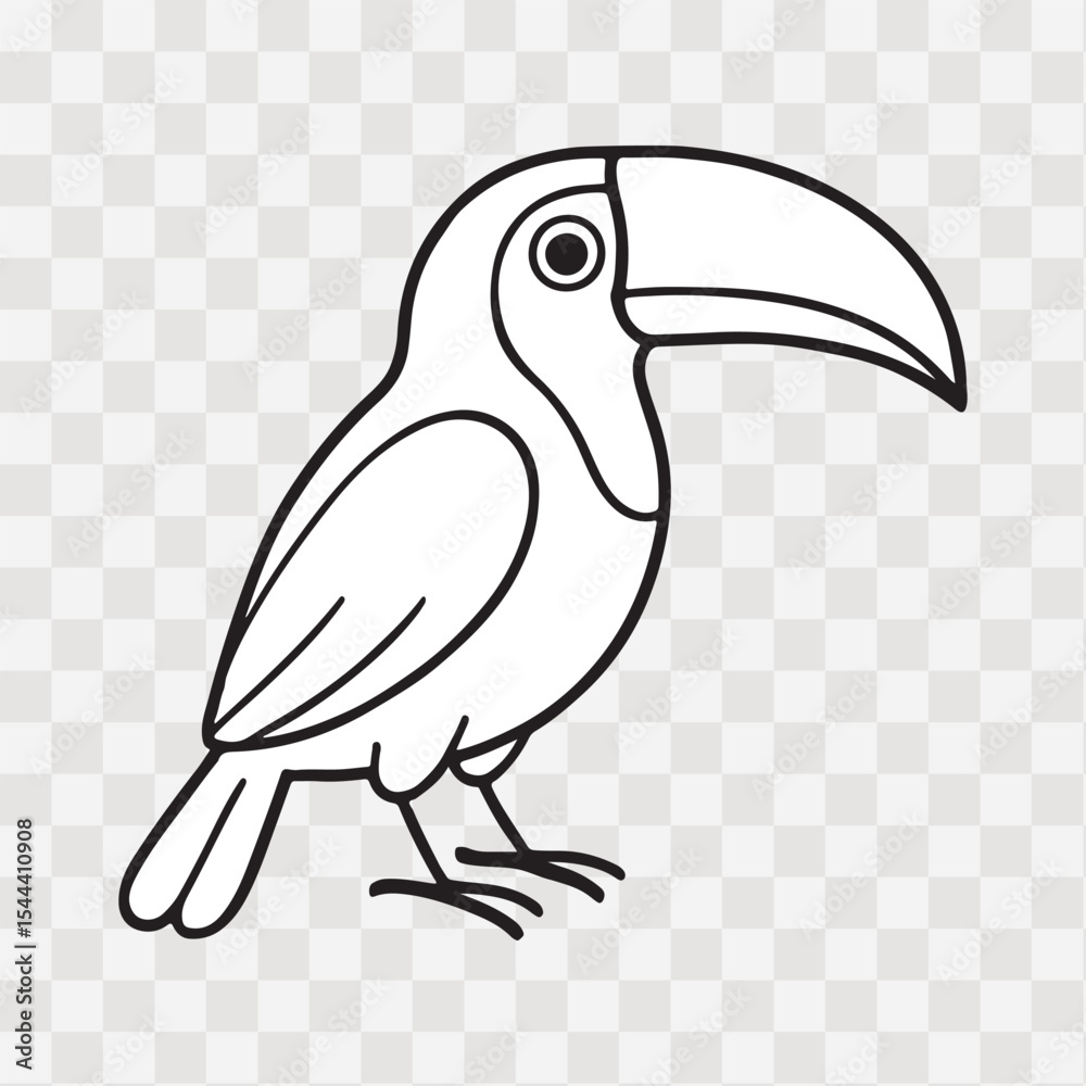 Obraz premium vector illustration of a cartoon parrot vector illustration design on transparent s background 