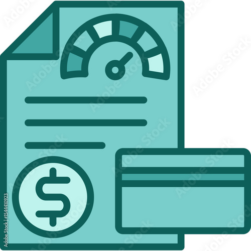 Credit Score Report solid icon