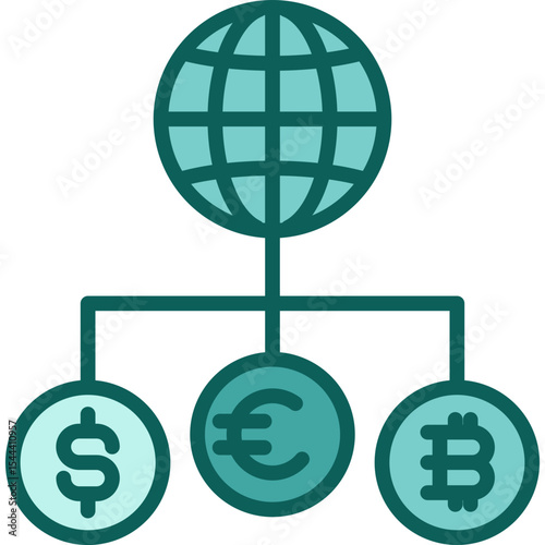 Multi Currency  solid icon