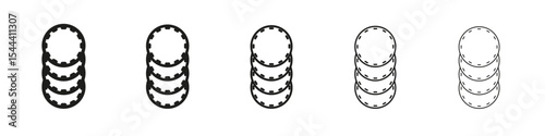 vape cotton pads icon vector outline set illustration sign