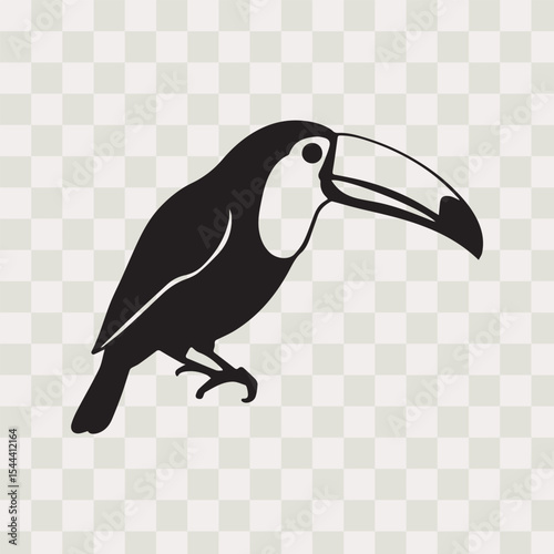 toucan bird vector illustration  icon  design  on transparent s background 