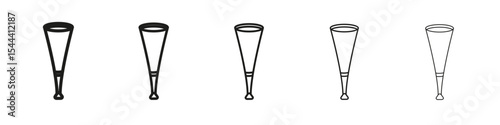 vuvuzela icon vector outline set illustration sign