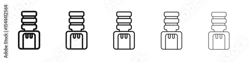 Water dispenser icon vector outline set illustration sign
