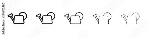 Watering Can icon vector outline set illustration sign