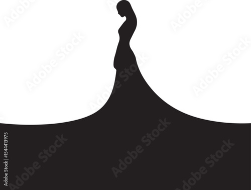 silhouette of a girl in a hat