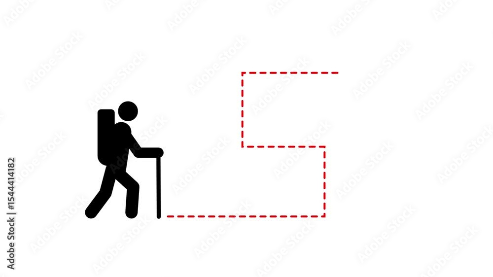 Abstract travel man icon animation with white background. and Travel man location icon, 4k video animated, Alpha channel Transparent background. Abstract travel man icon animation with white background. and Travel man location icon, 4k video animated, Alpha channel Transparent background.