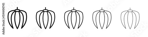 Ylang ylang icon vector outline set illustration sign