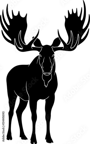 Majestic Moose with Antlers
