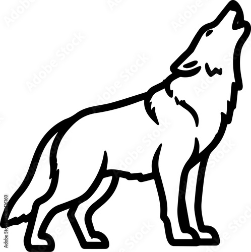 Howling Wolf Outline