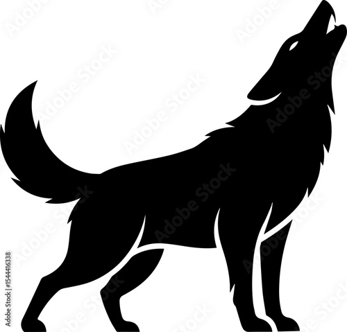 Howling Wolf Silhouette