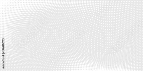 Dot white gray wave light technology texture background.