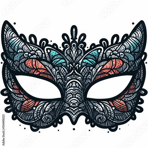 Intricate lace masquerade mask