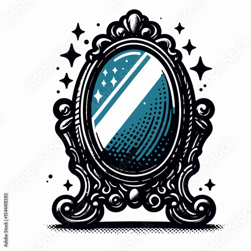 Vintage oval mirror