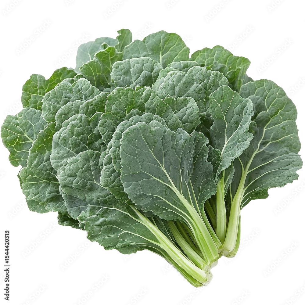 Naklejka premium Kale leaves isolated on transparent background. generative ai.