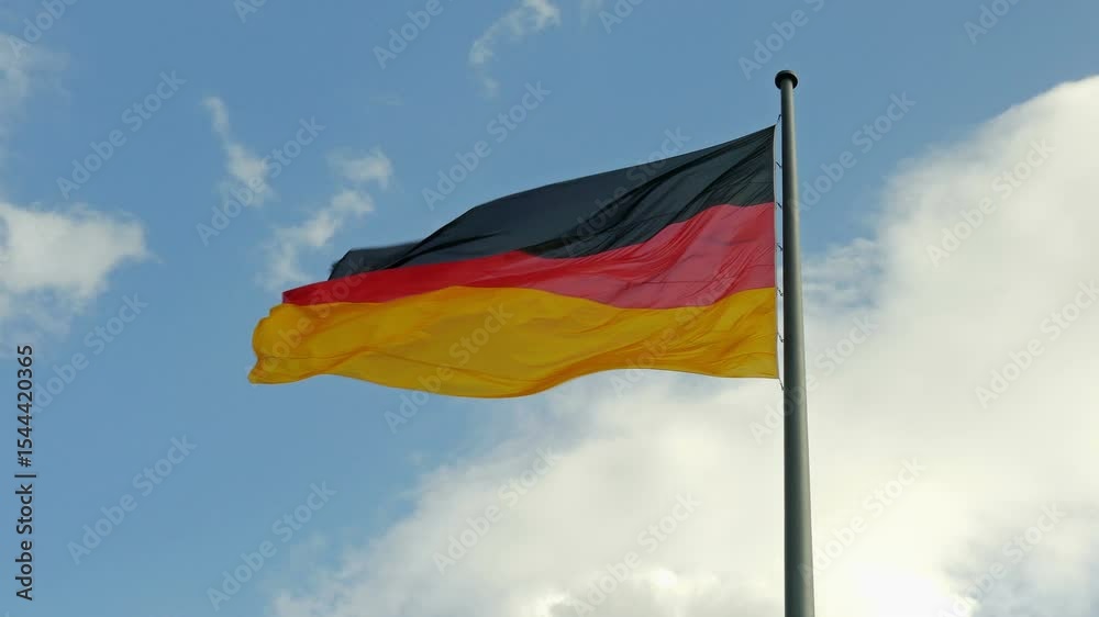 German flag waving on wind German flag waving on wind