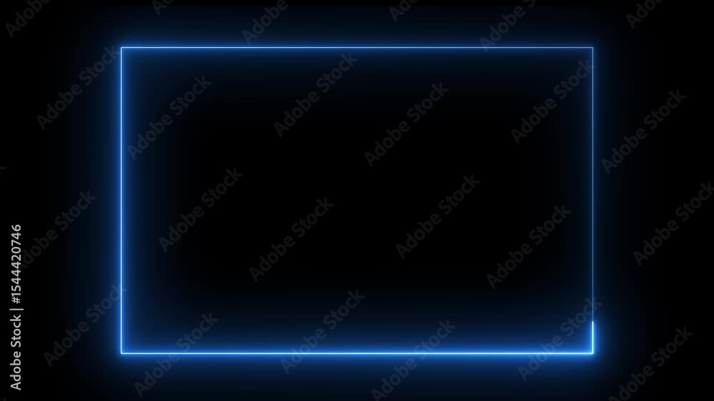 square rectangle picture frame icon animation glowing neon blue color border frame display neon box movement screen round shape rotation footage retro line banner on black background square rectangle picture frame icon animation glowing neon blue color border frame display neon box movement screen round shape rotation footage retro line banner on black background