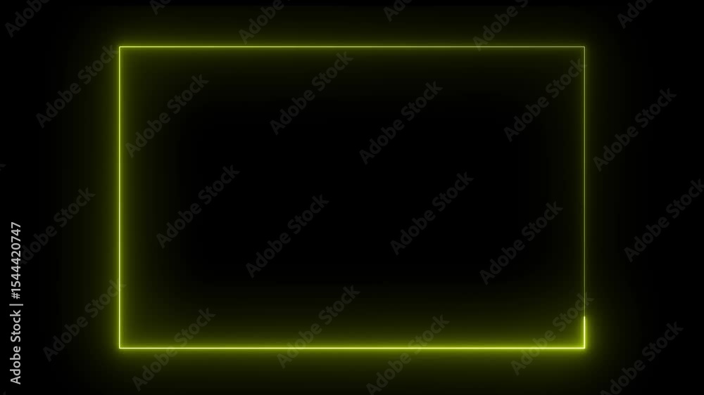 square rectangle picture frame icon animation glowing neon yellow color border frame display neon box movement screen round shape rotation footage retro line banner on black background square rectangle picture frame icon animation glowing neon yellow color border frame display neon box movement screen round shape rotation footage retro line banner on black background