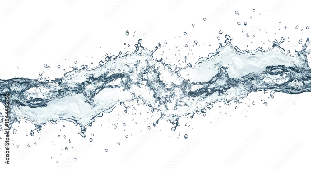 Dynamic Water Splash Isolated on White 9. Dynamic Water Splash Isolated on White 9.