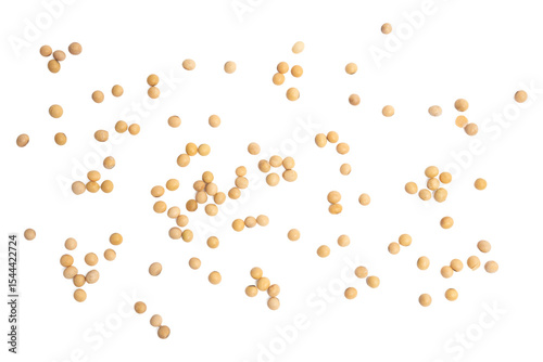 The High-resolution photo of soybeans, isolate on white background