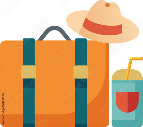 Wanderlust Vector Design with Travel Ready Bags and Gear