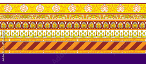 PrintSeamless Asian Pattern  Premium Vector textile art Fabric