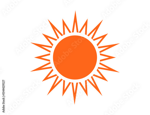 シンプルな太陽のアイコンイラスト素材