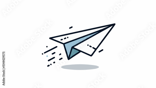 airplane telegram in blue and white background