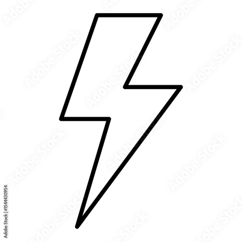 雷マークのイラストアイコン（線画）004