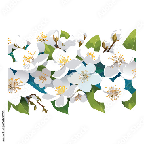 Sophisticated White Sakura Flower Separator
