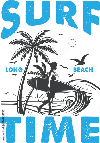 Surfing long beach time