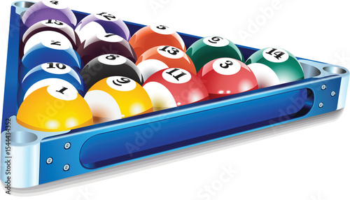 Snooker Game Icon vector file. Billiard, 8-ball logo set.  Vector illustration.