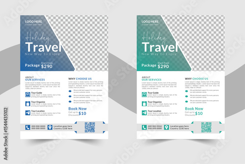 Adventure Holiday Travel Flyer Template  Modern Tour Promotion Design Creative travel flyer design template