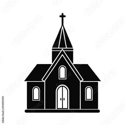Charch vector silhouette