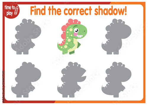 find the correct shadow shape. Kids educational puzzle. Funny little wild mammal cartoon character. Find the correct silhouette. Kids logic educational task. Vector