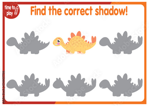 find the correct shadow shape. Kids educational puzzle. Funny little wild mammal cartoon character. Find the correct silhouette. Kids logic educational task. Vector