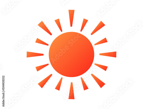 シンプルな太陽のアイコンイラスト素材