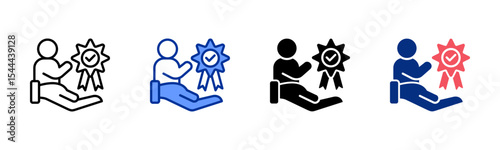 Trustworthiness icon sheet multiple style collection