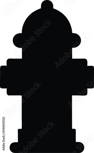 Fire Hydrant icon, Fire hydrant silhouette vector illustration