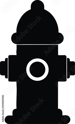 Fire Hydrant icon, Fire hydrant silhouette vector illustration