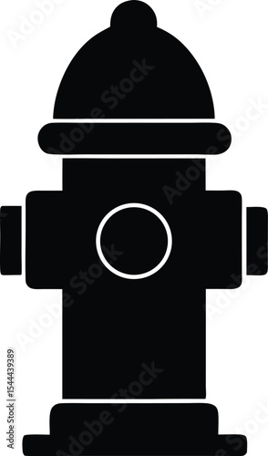 Fire Hydrant icon, Fire hydrant silhouette vector illustration