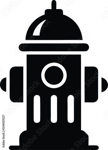 Fire Hydrant icon, Fire hydrant silhouette vector illustration