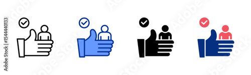 Credibility icon sheet multiple style collection