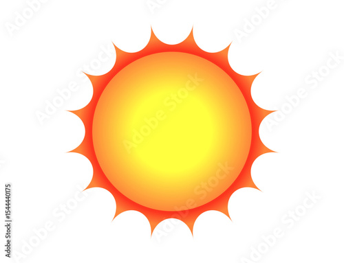シンプルな太陽のアイコンイラスト素材