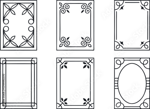 Elegant Frame Border Collection for Creative Layouts and Print Projects. Decorative Frame Border Set for Cards Invitations and Certificates. Modern and Classic Frame Borders for Posters Flyers