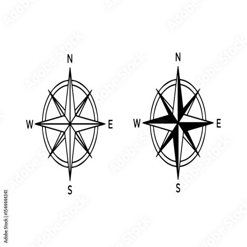 compass and map