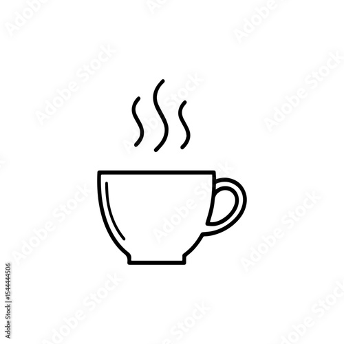 Minimalist Cup of Coffee Silhouette