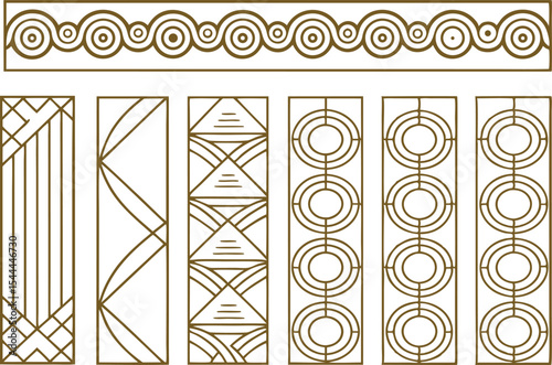 Elegant Gold Border Collection for Luxury Designs and Formal Layouts. Shiny Gold Border Set Perfect for Invitations Cards and Certificates. Decorative Gold Frame Borders for Glamorous and Premium
