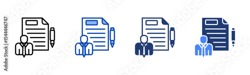 Employment icon sheet multiple style collection