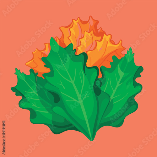 Colorful mix of greens and leaves.