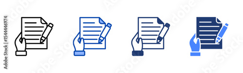 Contract icon sheet multiple style collection